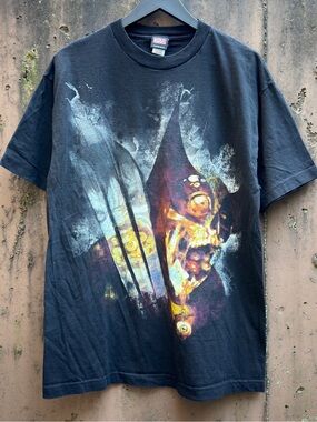 Marvel black wolverine zombie tee Size L mad engine vintage